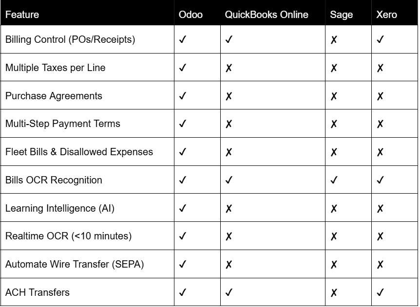 Accounts Payable Features